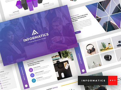 Informatics - IT Company PowerPoint Template agency business company corporate graphic marketing modern powerpoint powerpoint template presentation template