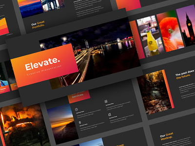 Elevate - Creative PowerPoint Template agency business company corporate creative creative agency design marketing modern photography powerpoint powerpoint design powerpoint template presentation template ui