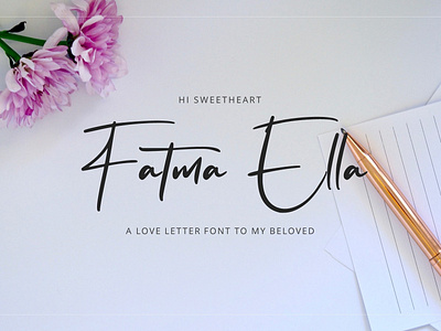 Flavellya - Luxury Signature Font calligraphy font handlettering handwritten handwritting logo logotype luxury modern otf script signature ttf typography woff