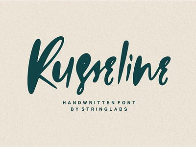 Russeline - Handwritten Font font fonts handlettering handwritten lettering logotype script typeface