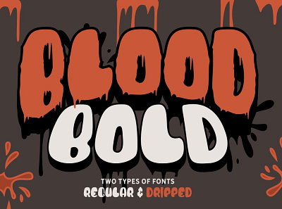 Blood Bold - Fun Halloween Two Fonts children cute decorative decorative font display display font halloween kid playful scary