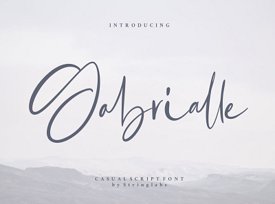 Gabrialle - Casual Script Font casual font hand lettering handdrawn handlettering handwritten logotype script signature