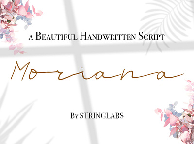 Moriana - Handwritten Script Font beautiful calligraphy font handdrawn handlettering handwritten handwritting invitation letter logotype modern script signature typography wedding