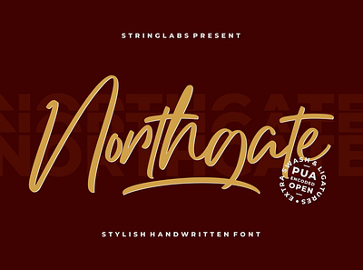 Northgate - Stylish Handwritten Font calligraphy elegant font handdrawn handlettering handwritten handwritting letter logotype modern script signature stylish swash typography