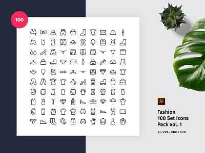 Fashion 100 Set Icon Pack Vol. 1