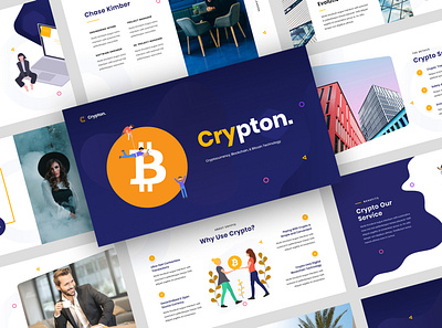 Crypton - Cryptocurrency & Blockchain PowerPoint Template bank banking bit bitcoin business cash coin commerce concept crypto cryptography currency digital electronic ethereum exchange finance financial internet market