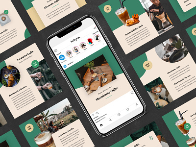 Coffee Shop Instagram Post PPT beverages cafe coffee coffeebean coffeeshop drink igfeed igpost igtemplate instagram instagramtemplate restaurant snacks socialmedia