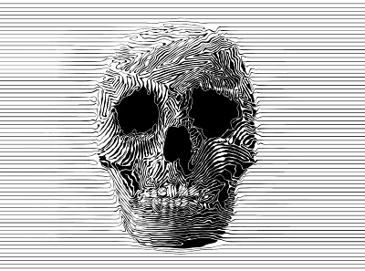 Skull black illustration ink minimal mood print skull vector