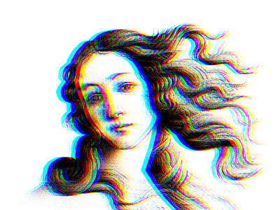 Venere RGB botichelli color girl illustration ink minimal retro rgb vector venere