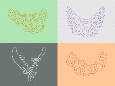 Shapes circles necklace organic shapes vector