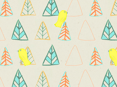 Tree Patern / Desktop birds design desktop download free illustration painting pattern tree wallpaper watercolor