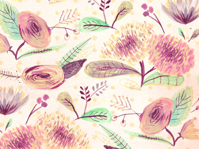 Floral Pattern background craft floral fresh magazine nature painting pattern pink soft wallpaper watercolor
