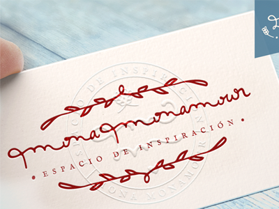 Mona Branding brand branding card hand lettering logo