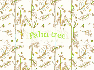 Palm tree pattern fresh green illustration palm tree patterns