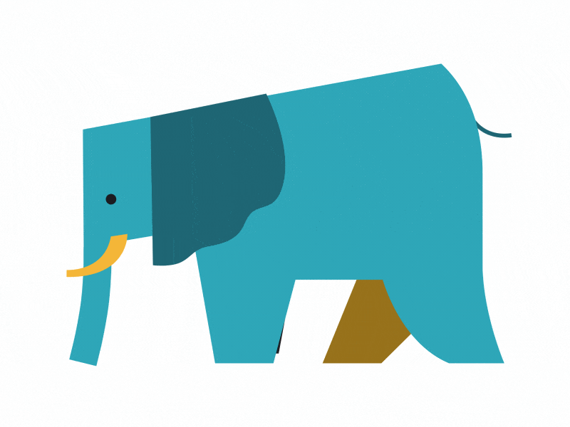 Elephant animal animation character elephant illustration walk