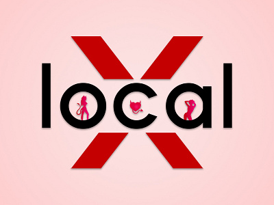 X Local logo logo design