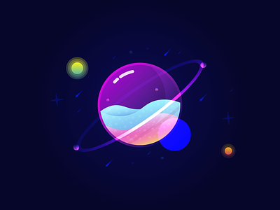 Glass Planet background image illustration vector
