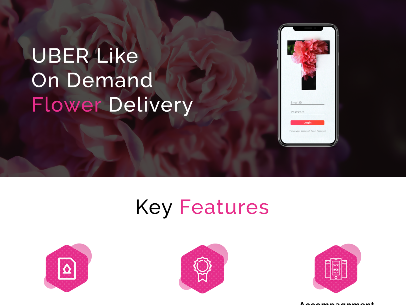 Uber Like On Demand Flower Delivery App and site by Idea Usher on Dribbble