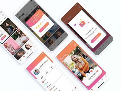 Dating Application a dating app app concept branding ui ux