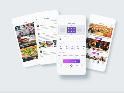 Restaurant and Reservation App app concept app dashboard best food ordering apps ui