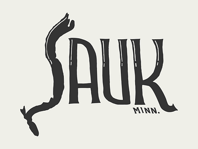 Sauk Lake for Lakes Supply Co. apparel fishing hand lettering handlettering lake minnesota mn outdoors sauk shirt t shirt