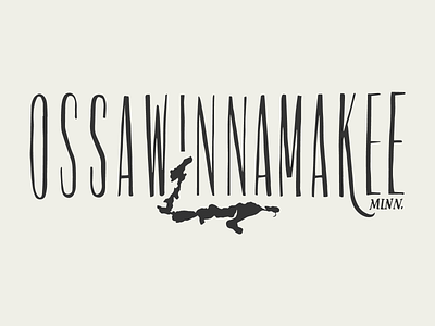 Ossawinnamakee Lake MN for Lakes Supply Co. fishing hand lettering handlettering lake minnesota mn outdoors