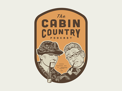 The Cabin Country Podcast logo apparel brainerd brand branding cabin country fishing headshot illustration lake line art logo minnesota mug mugshot outdoors podcast podcast logo tee up north