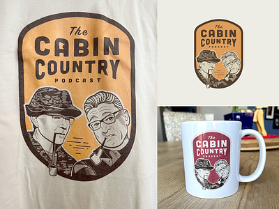 Minnesota's Cabin Country Podcast logo apparel brand branding cabin design fishing illustration lakes logo minnesota mn outdoors