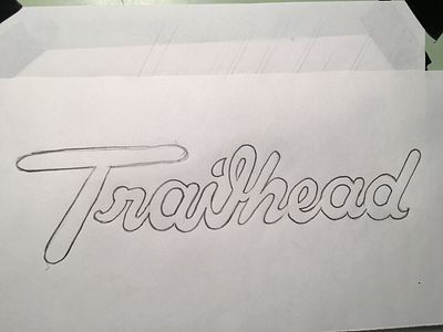 Trailhead Script hand lettering handlettering logo logotype logo type script