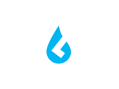 Graphic Lake Logo logo drop droplet water graphic lake negative space