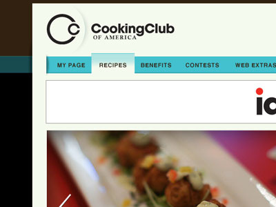 Cooking Club logo & nav