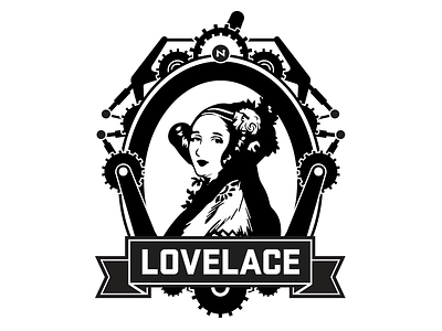 Lovelace gears illustration logo lovelace technology