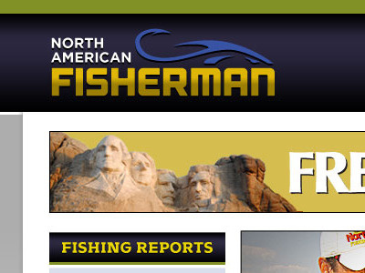 NAF Logo and Website branding fishing naf north american logo website