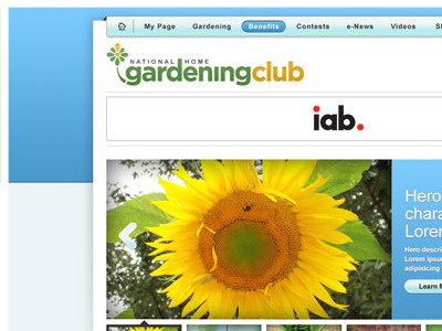 Gardening Website blue garden green homepage website