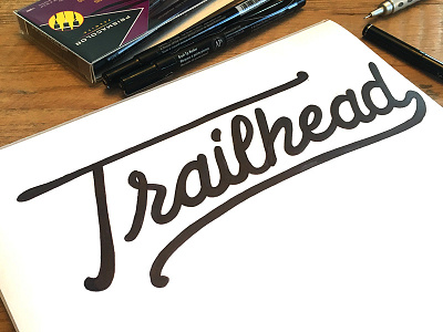 Trailhead Ink II hand lettering handlettering logo logotype logo type script