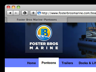 Foster Bros Marine boats jquery lightbox logo slider website