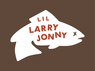 Lil Larry Jonny logo angling brand branding fish fishing ink logo