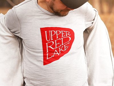 Upper Red Lake apparel brand branding cabin cabin life fishing hand lettering hand lettering lake logo minnesota mn screen print screen printing t shirt up north