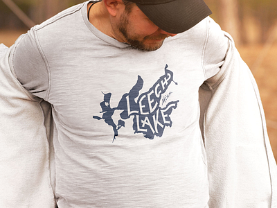 Leech Lake apparel hand lettering handlettering illustration lake minnesota shirt t shirt upnorth