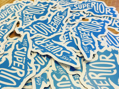 Lake Superior stickers! hand lettered hand lettering handlettered handlettering lake lake superior sticker