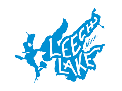 Leech Lake apparel fishing hand lettering handlettering illustration lake leech lake minnesota outdoors shirt t shirt