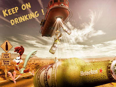 Keep on drinking ! affiche compositing digital art photomanipulation photomontage photoshop poster print psd typography