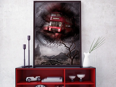 BUS affiche compositing design illustration photomanipulation photomontage photoshop poster print psd vector