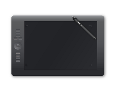 Tablet and Pen drawing illustrator pen tablet vector