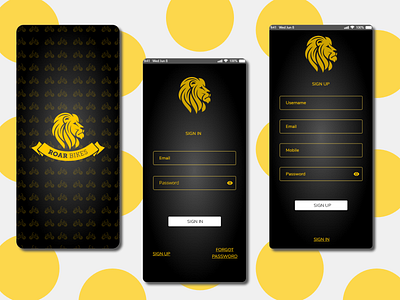Roar Cycles E-Commerce Mobile App - Part 1 android app design design ios app design mobile mobile app mobile app design mobile design mobile ui ui ux vector