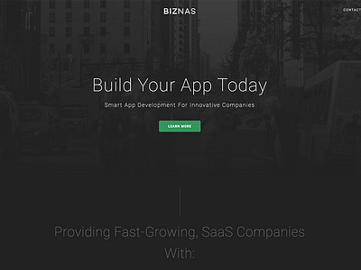 Biznas Landing Page app biznas design landing page saas website