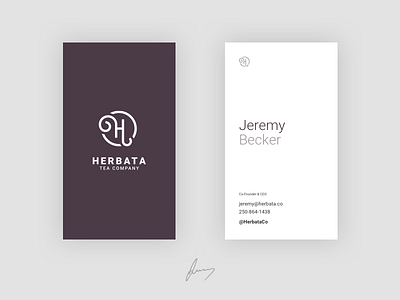 Herbata Business Cards branding business cards product