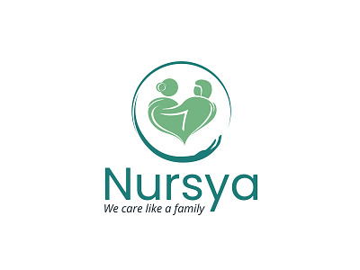 Nursya logo care foster foster care logodesign nursing old people