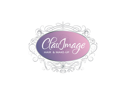 ClauImage badge design elegant hair salon hairstyle logo make up salon
