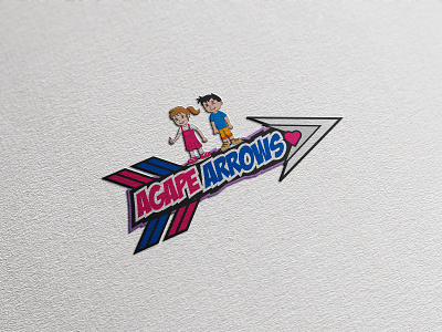 Agape Arrows characters fun ill illustration kids logo